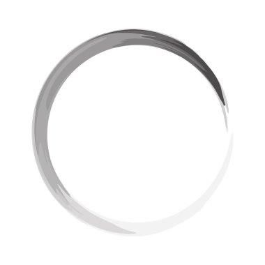 Beyaz arka plan üzerinde izole Zen daire