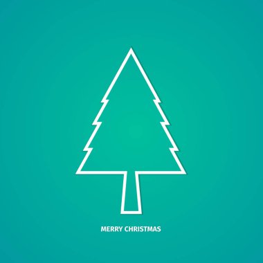 Noel ağacı satırı simgesi yeşil ackground üzerinde