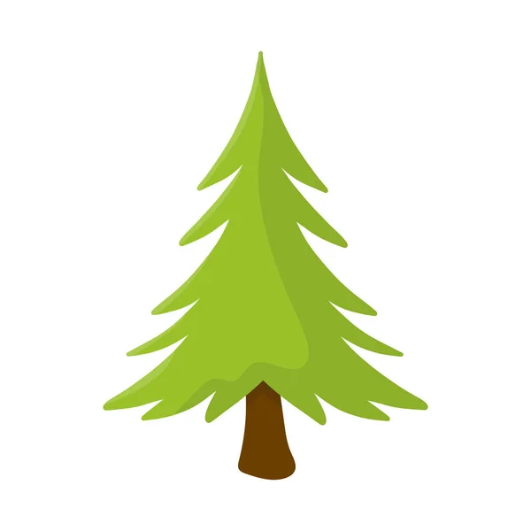 Vánoční stromeček, samostatný obrázek na bílém pozadí — Stockový vektor