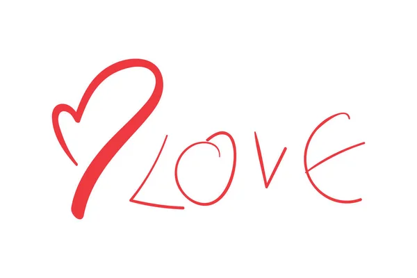 Текст серця і любові, день Валентина — стоковий вектор