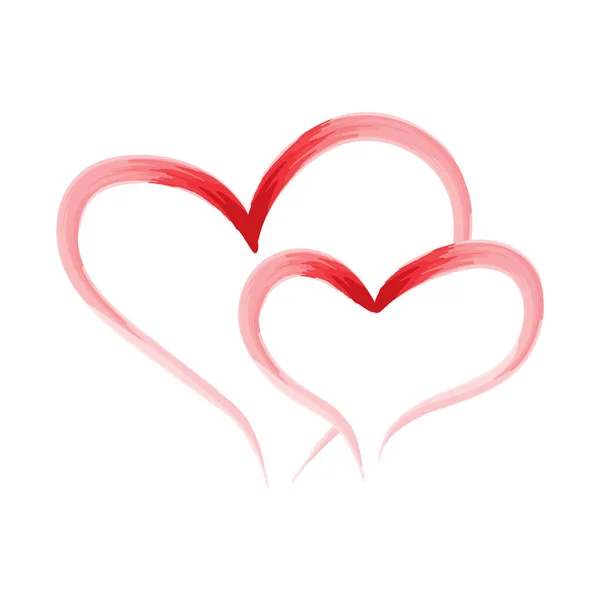Hart vorm ontwerp voor liefde symbolen. Aftelkalender voor Valentijnsdag — Stockvector