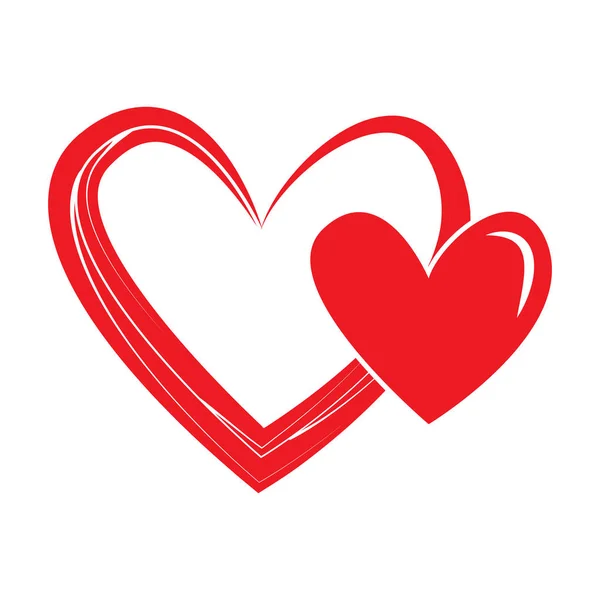 Srdce tvar design pro symboly lásky. den svatého Valentýna — Stockový vektor