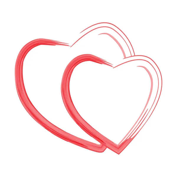 Diseño de forma de corazón para símbolos de amor. Día de San Valentín — Vector de stock