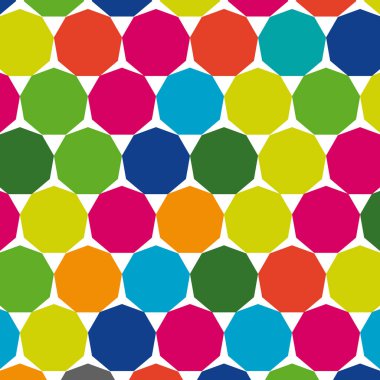 Retro geometrik altıgen desen