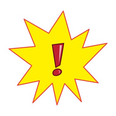 Beyaz arkaplanda ünlem işareti