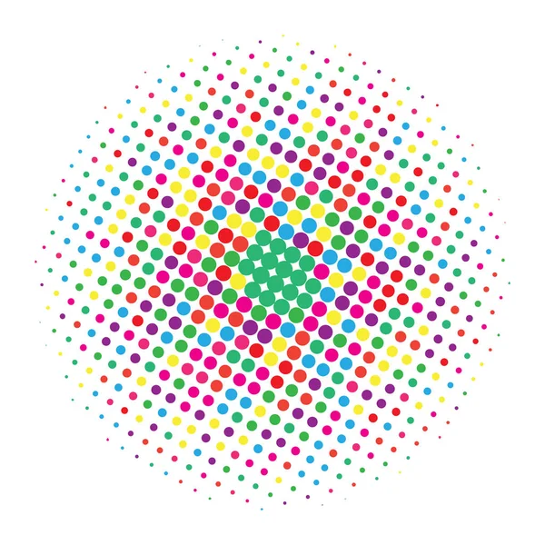 彩色半色调圆点图案背景 — 图库矢量图片
