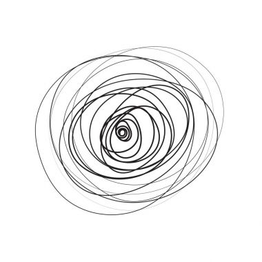 Elle çizilmiş karalama daireler