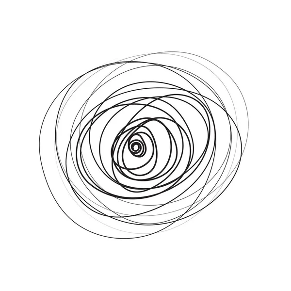 Círculos rabiscos desenhados à mão — Vetor de Stock