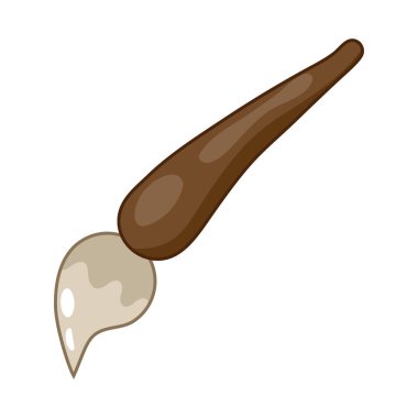 Beyaz arka plan üzerinde illüstrasyon izole boya fırçası