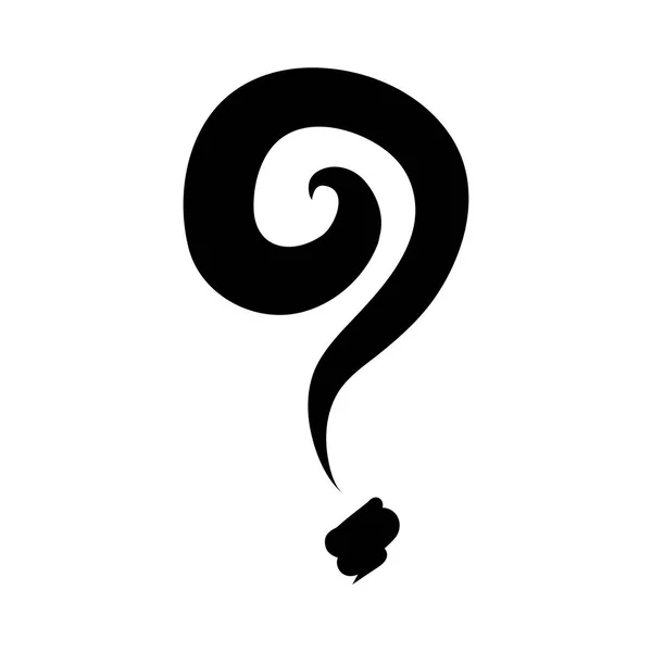 Hand draw Question mark on White background — Stock Vector