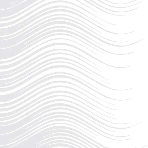 Branco abstrato linhas de onda fundo — Vetor de Stock