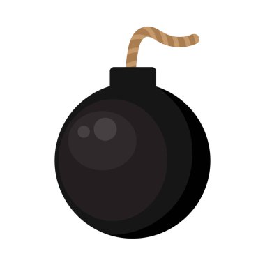 Beyaz arka plan üzerinde illüstrasyon izole bomba