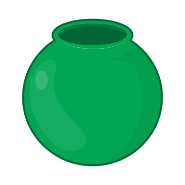 Beyaz arka plan üzerinde illüstrasyon izole kap