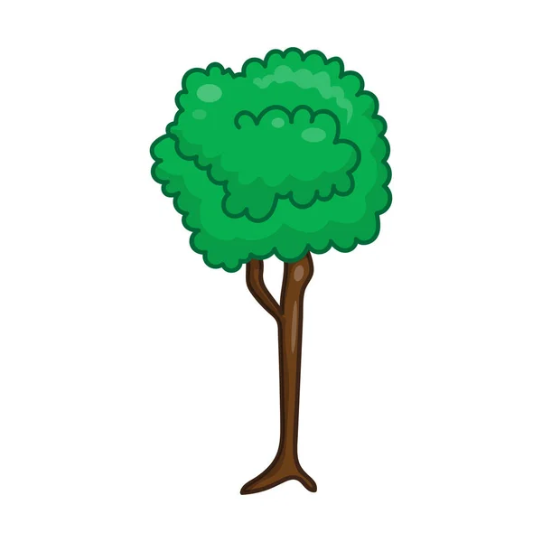 Árbol ilustración aislada sobre fondo blanco — Vector de stock