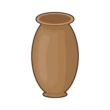 Beyaz arka plan üzerinde illüstrasyon izole vazo