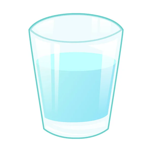 Glas met water geïsoleerde illustratie — Stockvector