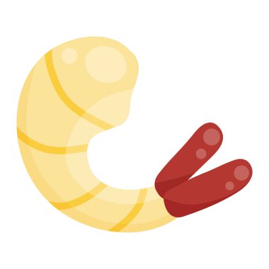 Karides beyaz arka plan üzerinde illüstrasyon izole