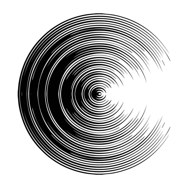 同心、 辐射圈 — 图库矢量图片