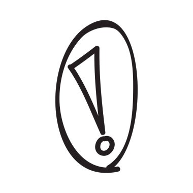 Beyaz arkaplanda ünlem işareti