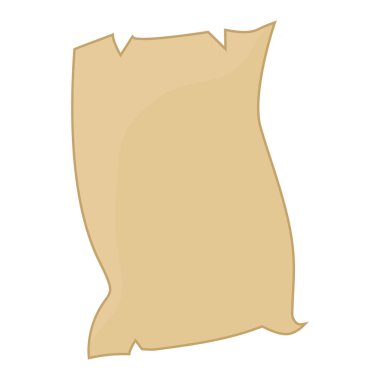 Beyaz arka plan üzerinde eski izole kağıt çizimde