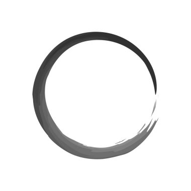 Zen beyaz arka plan üzerinde izole illüstrasyon çember