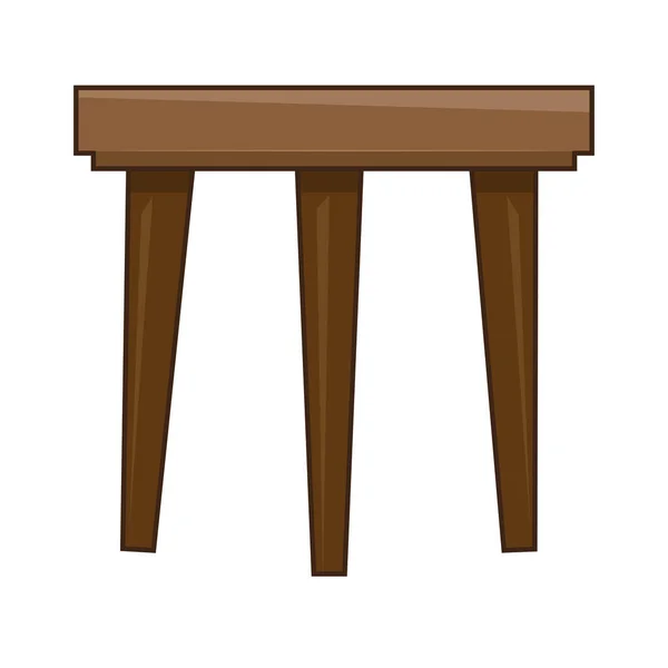 Trä stol isolerade illustration på vit bakgrund — Stock vektor
