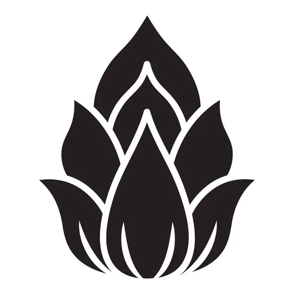 Icône lotus illustration isolée sur fond blanc — Image vectorielle