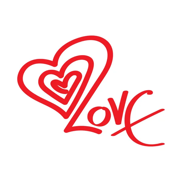 Love text, valentine's day — Stock Vector
