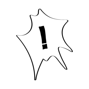 Beyaz arkaplanda ünlem işareti