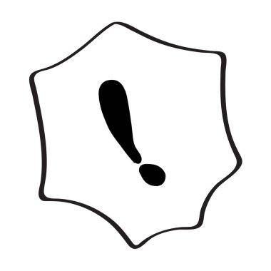 Beyaz arkaplanda ünlem işareti