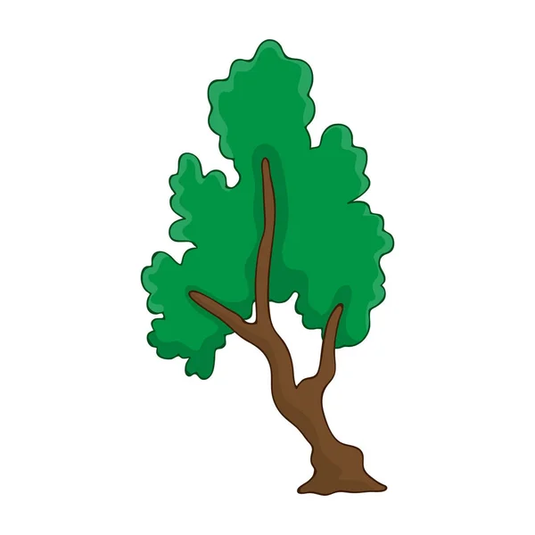 Arbre illustration isolée sur fond blanc — Image vectorielle