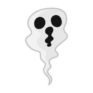 sevimli hayalet izole resimde beyaz arka plan üzerinde