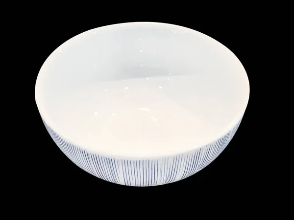 White ceramic Bowl isolated on black background — Stock Photo, Image
