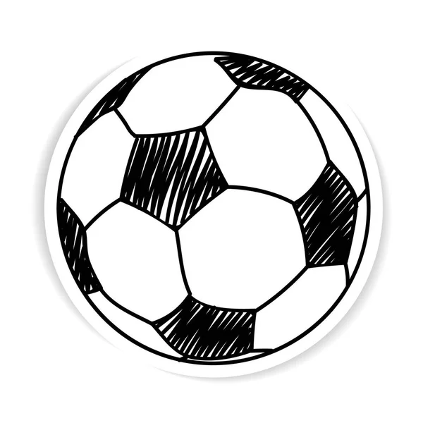 Adesivos de bola de futebol ilustração isolada no backgro branco — Vetor de Stock