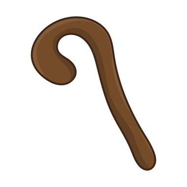 Baston beyaz arka plan üzerinde illüstrasyon izole