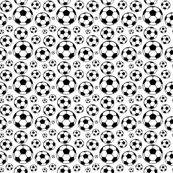 Nahtloses Muster mit Fußballbällen — Stockvektor