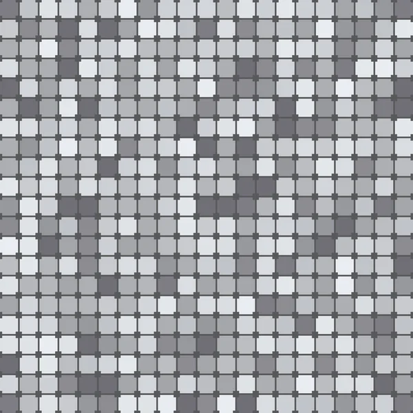Grå färg abstrakt kvadrat mosaik — Stock vektor