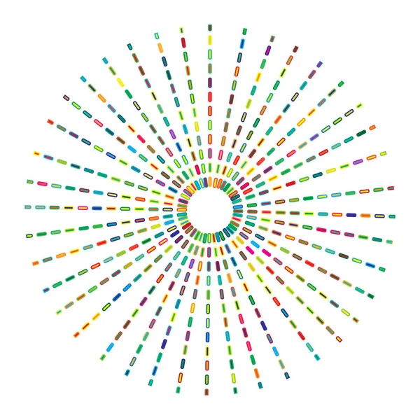多彩的虚线随机圆抽象背景 — 图库矢量图片