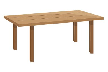 Beyaz arka plan üzerinde illüstrasyon izole tablo