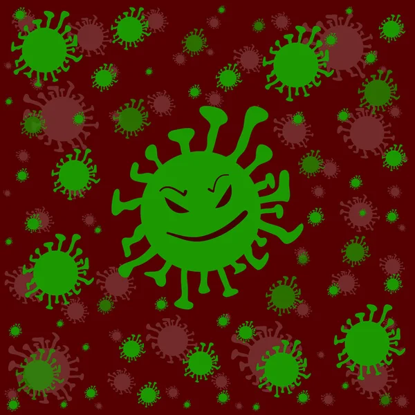 Contexte Virus Bactéries Illustration Vectorielle — Image vectorielle