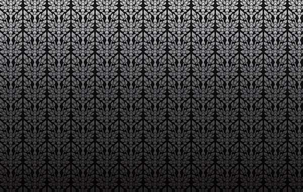 Thai art pattern auf schwarzem hintergrund.vektorillustration — Stockvektor