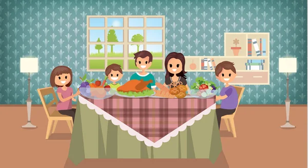 Familia cenando dibujo Imágenes Vectoriales, Gráfico Vectorial de Familia  cenando dibujo | Depositphotos