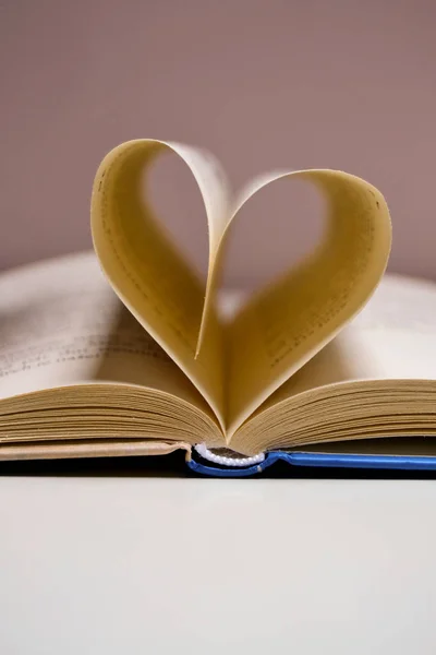 Livro Amor Com Coração — Fotografia de Stock