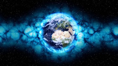 Uzayda Dünya gezegeni.