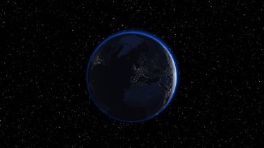Uzayda Dünya gezegeni.