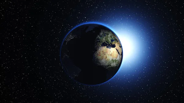 Планета Земля в космосе. — стоковое фото