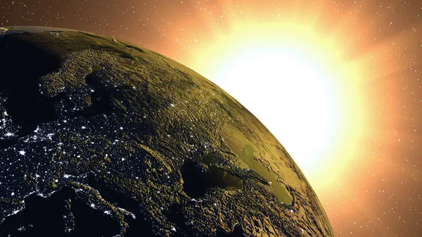 Planeta Země ve vesmíru. — Stock fotografie