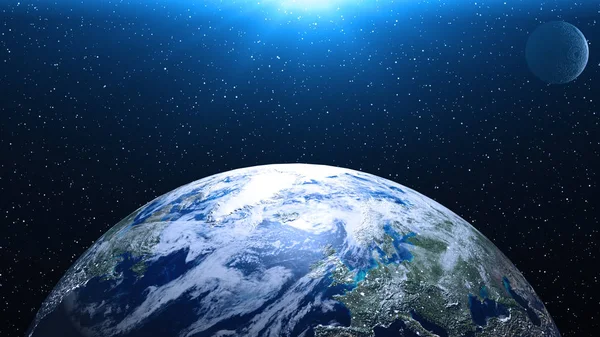 Planeet Aarde in de Ruimte. — Stockfoto
