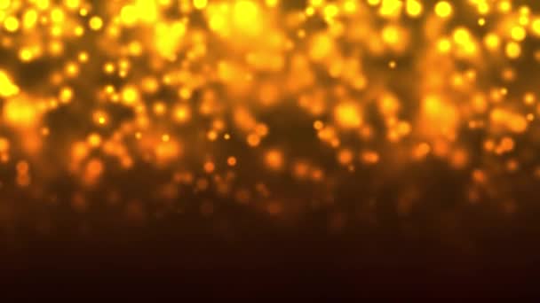 Schlupflöcher abstrakte Teilchen leuchtet Bokeh-Kreise Hintergrund. Schleife — Stockvideo