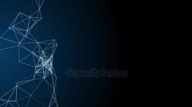 Soyut teknoloji plexus şık dinamik dijital arka plan. Döngü